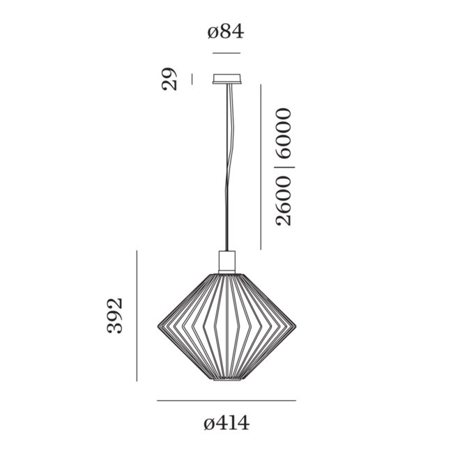 Hanging lamp Wiro Diamond 1.1