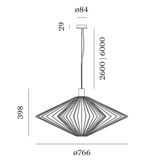 Hanglamp Wiro Diamond 2.0