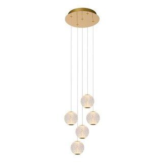 Lucide CINTRA - Hanging lamp - Ø 32 cm - LED Dim. - 5x4.7W 2700K - Transparent