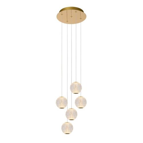 Lucide CINTRA - Hanglamp - Ø 32 cm - LED Dimb. - 5x4,7W 2700K - Transparant Lucide CINTRA - Hanglamp - Ø 32 cm - LED Dimb. - 5x4,7W 2700K - Transparant