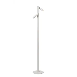 Lucide ANTRIM - Rechargeable Reading Lamp - Battery - LED Dim. - 2x2.2W 2700K - IP54 - With wireless charging station - White - 27703/04/31