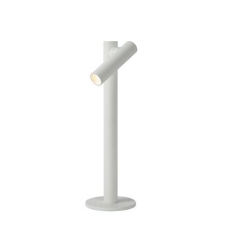 Lucide ANTRIM - Lampe de table rechargeable - Accu/Batterie - LED Dim. - 1x2,2W 2700K - IP54 - Avec station de charge sans fil - Blanc - 27503/02/31