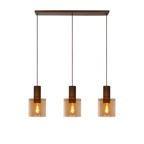 Lucide TOLEDO - Hanging lamp - Ø 20 cm - 3xE27 - Amber - 74405/03/62 Lucide TOLEDO - Hanging lamp - Ø 20 cm - 3xE27 - Amber - 74405/03/62