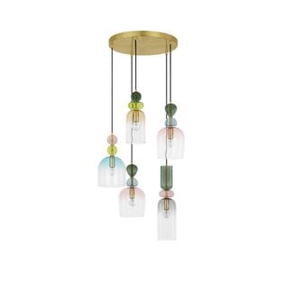 Nova Luce Hanging lamp MURANO - 52 x 120 cm - 5xE14