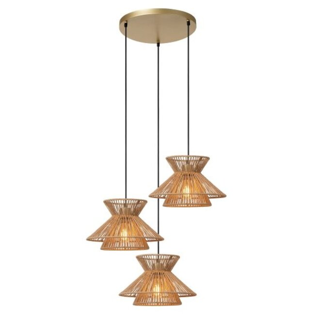 TASMAN - Hanging lamp - 3xE27 - Natural - 10420/03/72