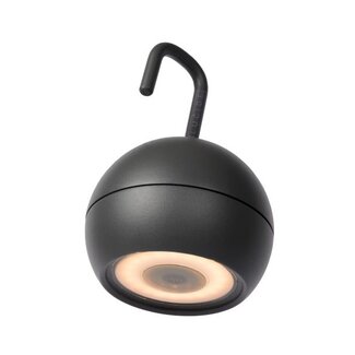 Lucide SPHERE - Rechargeable Hanging Lamp Outdoor - Battery - Ø 10.2 cm - LED Dim. - 1x2W 2700K - IP54 - 3 StepDim - Anthracite - 27800/01/29