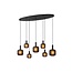 Lucide ELOISE - Hanging lamp - 7xE27 - Black - 45405/07/30