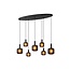 Lucide ELOISE - Hanglamp - 7xE27 - Zwart - 45405/07/30