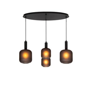 Lucide ELOISE - Hanging lamp - 4xE27 - Black - 45405/04/30