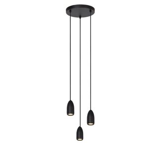 Lucide EVORA - Hanging lamp - Ø 25 cm - 3xGU10 - Black - 45406/13/30