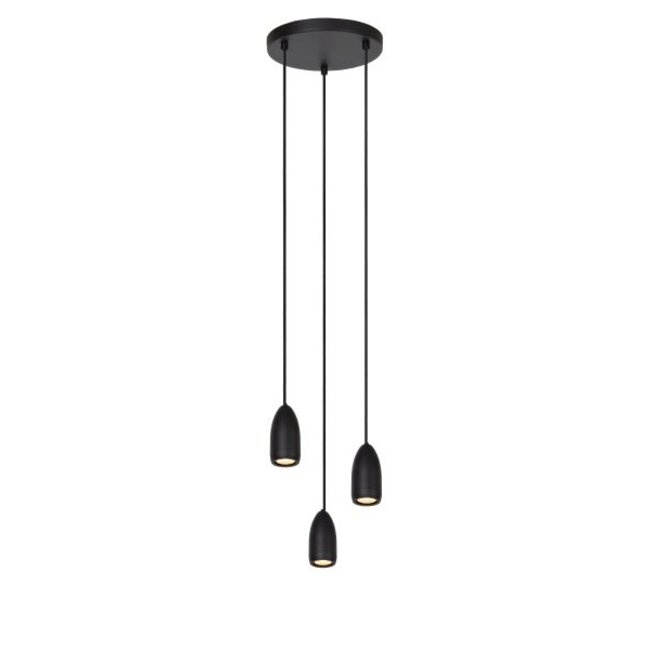 EVORA - Hanglamp - Ø 25 cm - 3xGU10 - Zwart - 45406/13/30