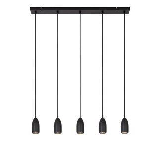 Lucide EVORA - Hanging lamp - Ø 10 cm - 5xGU10 - Black - 45406/05/30