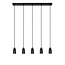 Lucide EVORA - Hanging lamp - Ø 10 cm - 5xGU10 - Black - 45406/05/30
