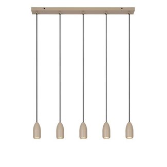 Lucide EVORA - Hanglamp - Ø 10 cm - 5xGU10 - Taupe - 45406/05/41