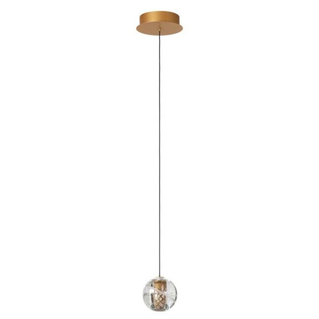 DILENKO - Pendant lamp - Ø 14 cm - LED - 1x4.2W 2700K - Matte Gold / Brass - 13497/03/02