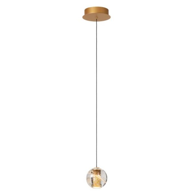 DILENKO - Hanging lamp - Ø 14 cm - LED - 1x4,2W 2700K - Matt Gold / Brass - 13497/03/02