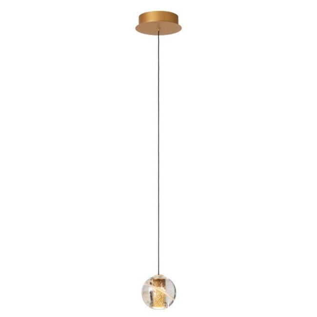 DILENKO - Hanglamp - Ø 14 cm - LED - 1x4,2W 2700K - Mat Goud / Messing - 13497/03/02