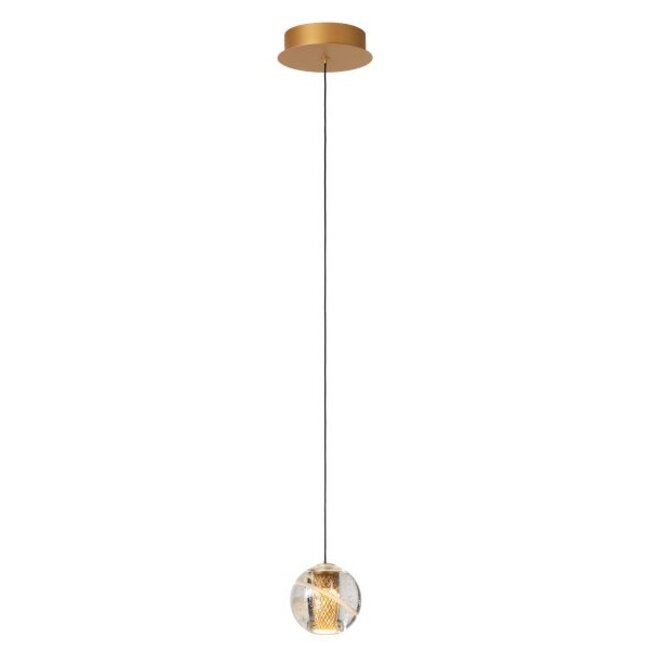 DILENKO - Pendant lamp - Ø 14 cm - LED - 1x4.2W 2700K - Matte Gold / Brass - 13497/03/02