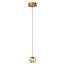 Lucide DILENKO - Pendant lamp - Ø 14 cm - LED - 1x4.2W 2700K - Matte Gold / Brass - 13497/03/02