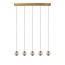 DILENKO - Hanglamp - LED Dimb. - 5x3,5W 2700K - Mat Goud / Messing - 13497/16/02