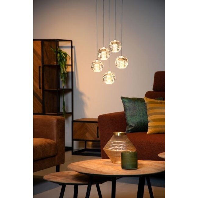 DILENKO - Hanging lamp - Ø 31 cm - LED Dim. - 5x3.5W 2700K - Matte Gold / Brass - 13497/15/02