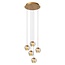 Lucide DILENKO - Hanging lamp - Ø 31 cm - LED Dim. - 5x3.5W 2700K - Matte Gold / Brass - 13497/15/02