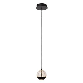 Lucide SENTUBAL - Hanglamp - Ø 14 cm - LED - 1x6,3W 2700K - Zwart - 13498/05/30