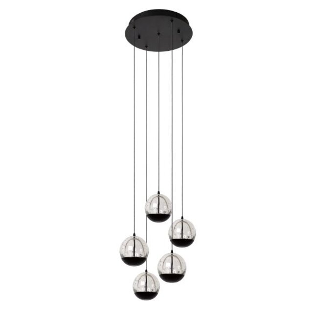 SENTUBAL - Suspension - Ø 35 cm - LED Dim. - 5x52W 2700K - Noir - 13498/24/30