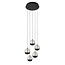 SENTUBAL - Hanglamp - Ø 35 cm - LED Dimb. - 5x52W 2700K - Zwart - 13498/24/30