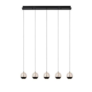 Lucide SENTUBAL - Hanging lamp - LED Dim. - 5x5.3W 2700K - Black - 13498/25/30