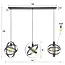 Hanging lamp 3L cosmos mesh