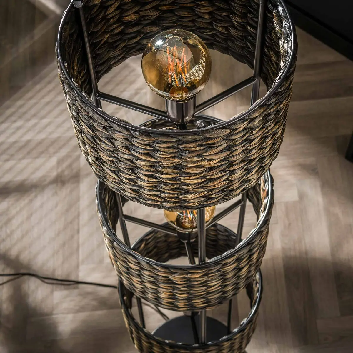 Floor lamp 3L tower water hyacinth - perfectlights.be