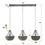 Hanging lamp 3x cone water hyacinth