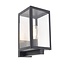 Modern outdoor wall lamp black with glass 30 cm - Rotterdam