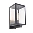 Moderne buiten wandlamp zwart met glas 30 cm - Rotterdam