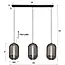 Hanging lamp 3L tub chromed glass