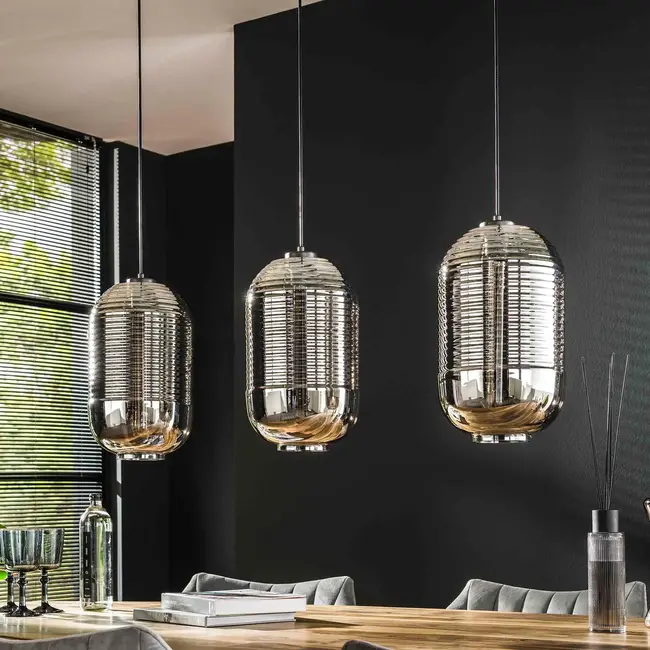 Suspension 3L cuve verre chromé