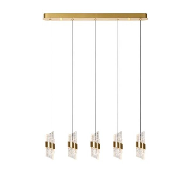 KLIGANDE - Hanging lamp - LED Dimming. - 5x7.8W 2700K - Matt Gold / Brass - 13496/35/02