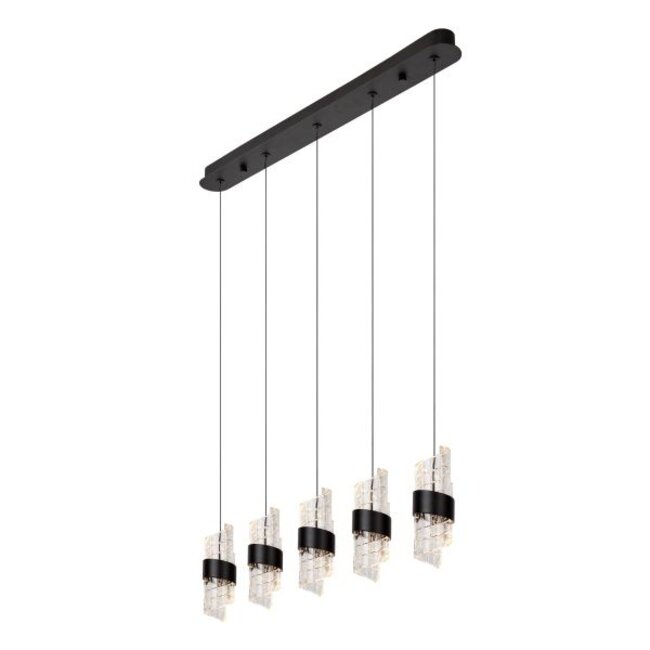 KLIGANDE - Lampe suspendue - LED Gradation. - 5x7,8W 2700K - Noir - 13496/35/30