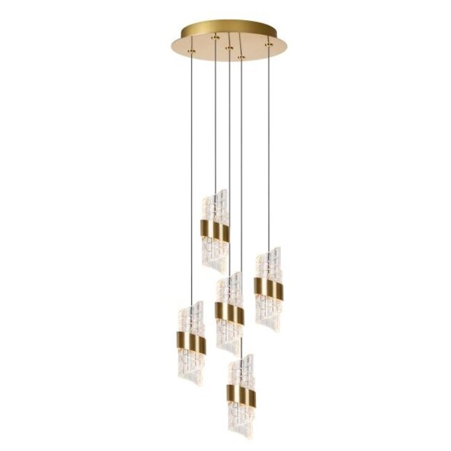 KLIGANDE - Hanging lamp - Ø 30 cm - LED Dimming. - 5x8W 2700K - Matt Gold / Brass - 13496/36/02