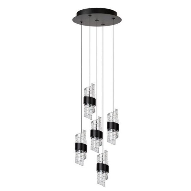 KLIGANDE - Hanging lamp - Ø 30 cm - LED Dimming. - 5x8W 2700K - Black - 13496/36/30