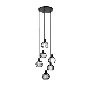 Lucide MIKAELA - Hanging lamp - Ø 35 cm - 6xE14 - Black - 73400/16/30