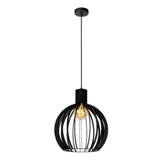 Lucide MIKAELA - Hanglamp - Ø 35 cm - 1xE27 - Zwart - 73400/32/30