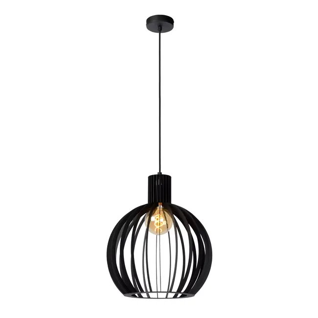 MIKAELA - Hanging lamp - Ø 35 cm - 1xE27 - Black - 73400/32/30