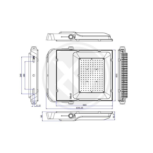 Industriële LED straler 150W-18000Lm