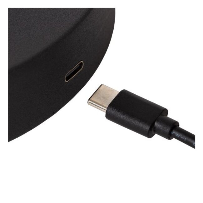 STIRLING - Lampe de Lecture Rechargeable - Accu/Batterie - LED Dim. - 1x3W 2700K - 3 StepDim - Noir - 36620/03/30