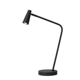 Lucide STIRLING - Lampe de Lecture Rechargeable - Accu/Batterie - LED Dim. - 1x3W 2700K - 3 StepDim - Noir - 36620/03/30