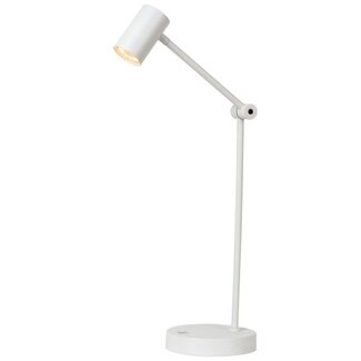 Lucide TIPIK - Oplaadbare Leeslamp - Accu/Batterij - LED Dimb. - 1x3W 2700K - 3 StepDim - Wit - 36622/03/31