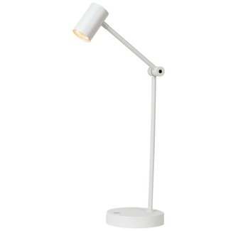 Lucide TIPIK - Rechargeable Reading Lamp - Accu/Battery - LED Dim. - 1x3W 2700K - 3 StepDim - White - 36622/03/31