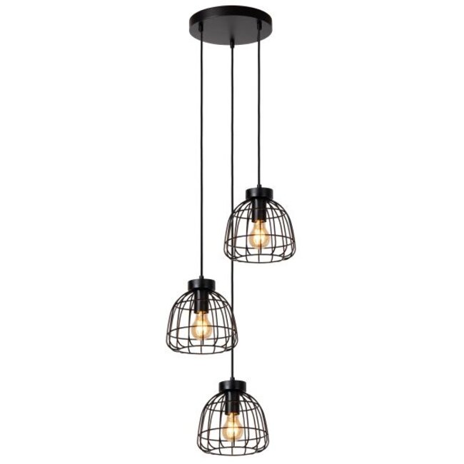 FILOX - Hanging lamp - Ø 44.5 cm - 3xE27 - Black - 00429/13/30